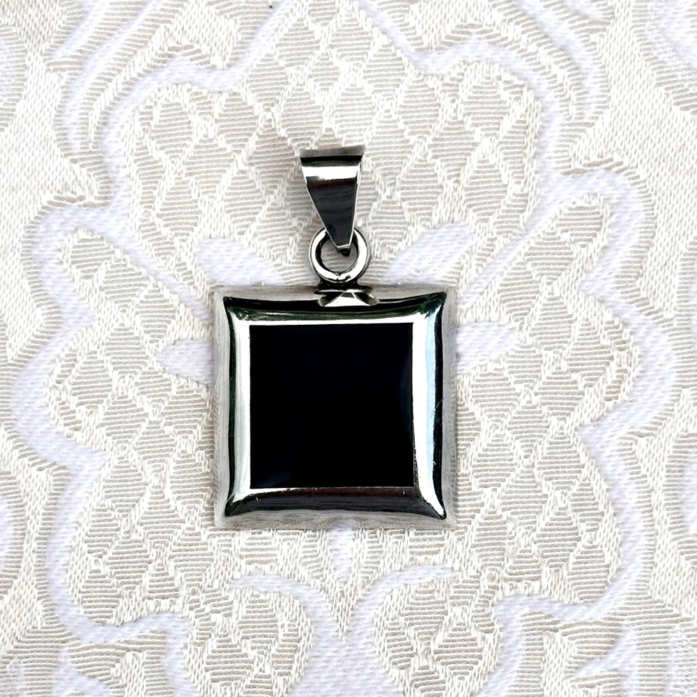 ATI Mexico Silver Black Onyx Pendant 🖤🩶🖤